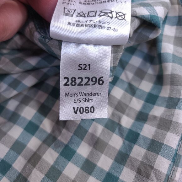 Outdoor Research Shirt Mens Small Wanderer Green Check Performance Hiking Top - Picture 7 of 7